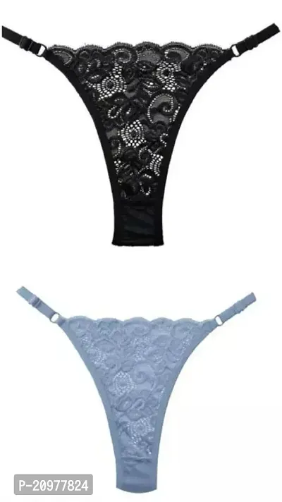 Stylish Fancy Cotton Blend Panty For Women Pack Of 2