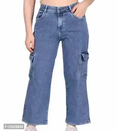 Stylish Solid Denim Jeans for Women-thumb0