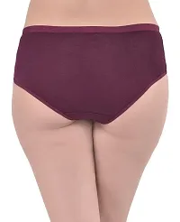 SONA Women's Soft Cotton Hipster Plain Panty (Black-Wine-B-Pink_M) Pack of 3-thumb4