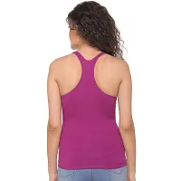 Sona Women's Cotton Sports Racer Back Tank Top Camisole (8008_Moov-Orange_L) Pack of 2-thumb3