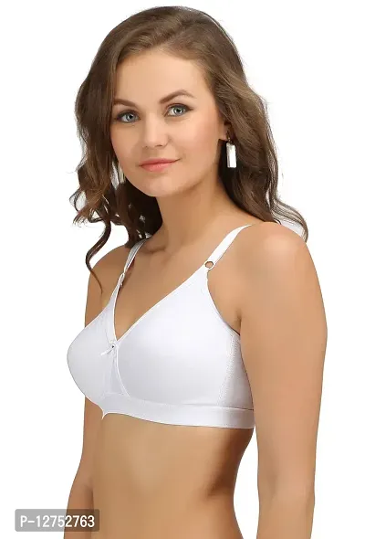 SONA Women's Cotton Non Padded Non-Wired Regular Bra (SL-SUPER-FIT-WHITE-97D_White_38)-thumb4