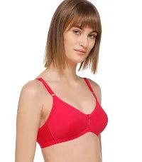 SONA Women's M1020 Cotton Seamless T-Shirt Non-Padded Non-Wired Comfortable Bra (Assorted_32B) Pack of 2-thumb4