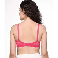 SONA Women's Lace T-Shirt Regular Non-Padded Underwired Bra (Pink_32B) Pack of 1-thumb2