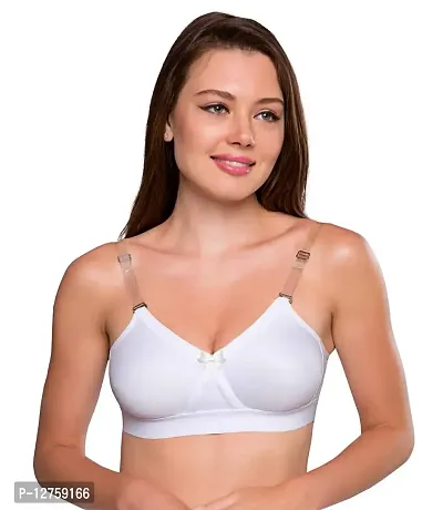 SONA Women's Cotton Seamless T-Shirt Minimizer Full Coverage Bra (White_40C) Pack of 1
