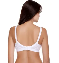 White Cross Chiken Full Coverage Non Padded Cotton Minimizer Bra For Women-thumb1