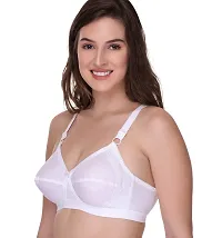 White Cross Fit Full Coverage Non Padded Cotton Minimizer Bra For Women-thumb4