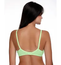 Green Full Coverage Non Padded Cotton T-Shirt Bra For Women-thumb1