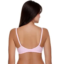 Pink Full Coverage Non Padded Cotton T-Shirt Bra For Women-thumb1