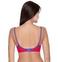 Pink Full Coverage Padded Cotton T-shirt Bra For Women-thumb1