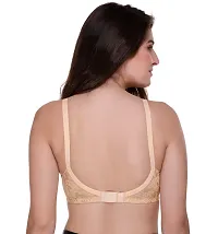 Nude Lace Non-Padded Full Coverage Bra For Women-thumb1