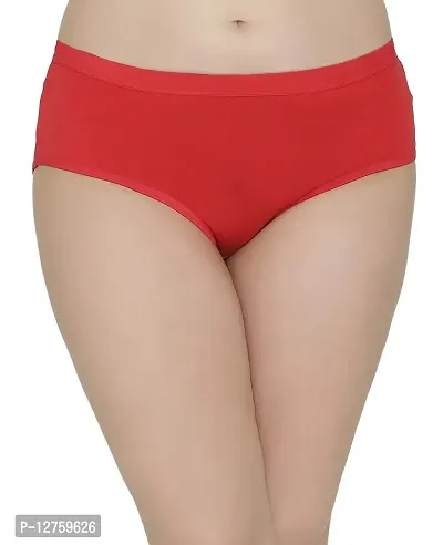 SONA Women's Soft Cotton Hipster Plain Panty (Black-Red-Skin_XL) Pack of 3-thumb4