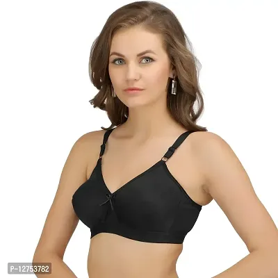 SONA Women's Cotton Non Padded Non-Wired Regular Bra (SL-SUPER-FIT-BLACK-92D_Black_36)-thumb4