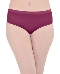 SONA Women's Soft Cotton Hipster Plain Panty (Black-Purple-R-Blue-Red_3XL) Pack of 4-thumb3