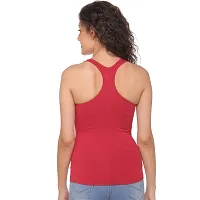 Sona Women's Cotton Sports Racer Back Tank Top Camisole (8008_Maroon-Orange_XXL) Pack of 2-thumb3