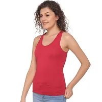 Sona Women's Cotton Sports Racer Back Tank Top Camisole (8008_Maroon-Orange_XXL) Pack of 2-thumb4