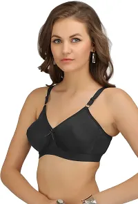 SONA Women's Cotton Non Padded Non-Wired Regular Bra (SL-SUPER-FIT-BLACK-107E_Black_42)-thumb3