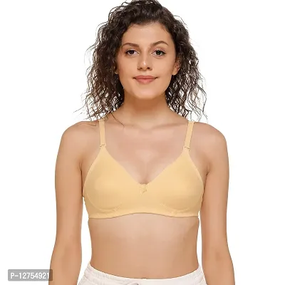 SONA Women's M1001 Cotton Seamless T-Shirt Non-Padded Non-Wired Comfortable Bra (Assorted_30B) Pack of 2-thumb5