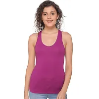 Sona Women's Cotton Sports Racer Back Tank Top Camisole (8008_Moov-White_L) Pack of 2-thumb2