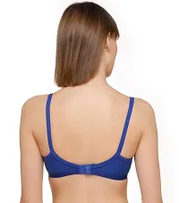 SONA Women's M1020 Cotton Seamless T-Shirt Non-Padded Non-Wired Comfortable Bra (Royal Blue_38D) Pack of 2-thumb3