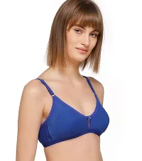 SONA Women's M1020 Cotton Seamless T-Shirt Non-Padded Non-Wired Comfortable Bra (Royal Blue_38D) Pack of 2-thumb4