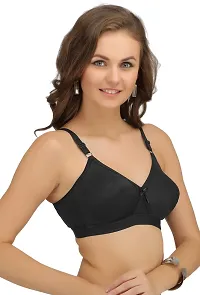 SONA Women's Cotton Non Padded Non-Wired Regular Bra (SL-SUPER-FIT-BLACK-102F_Black_40)-thumb2