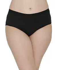 SONA Women's Soft Cotton Hipster Plain Panty (Black-H-Pink-Lemon-Purple_3XL) Pack of 4-thumb1