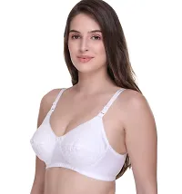 SONA Women's Elastic Straps for Nursing Maternity Feeding Bra (White-Black_38B) Pack of 2-thumb4