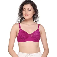 SONA SL007 Women's Lace Non-Padded Non-Wired Full Coverage Bra (Moov_44C) Pack of 1-thumb1