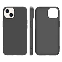 CELZO Silicon Back Cover Case with Apple iPhone 14 (6.1) - Black-thumb1