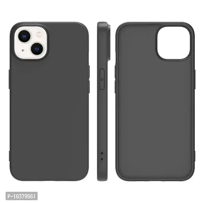 CELZO Silicon Back Cover Case with Apple iPhone 14 (6.1) - Black-thumb2