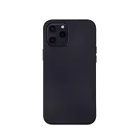 CELZO Silicon Back Cover Case with Apple iPhone 13 (6.1) - Black-thumb1