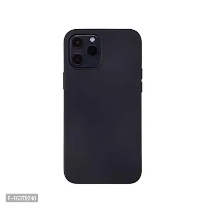 CELZO Silicon Back Cover Case with Apple iPhone 13 (6.1) - Black-thumb2