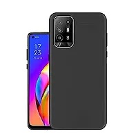 CELZO 4 Sides Full Protection Silicon Back Cover Case for Oppo F19 Pro Plus (5G) - {Black}-thumb1