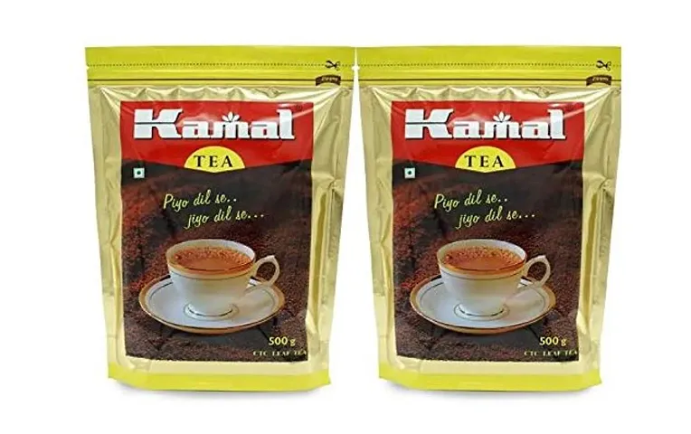 KAMAL TEA Leaf Tea 500gms Pouch (Pack of 2)