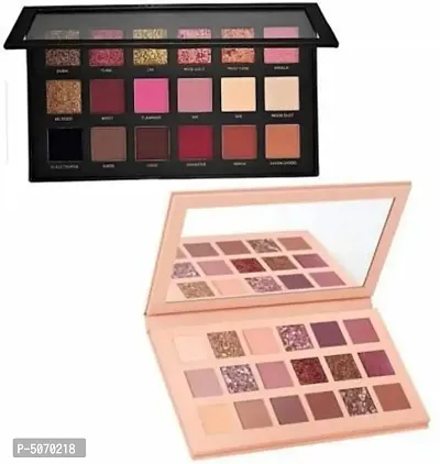 Nude Eye Shadow Palette And Textured Rose Gold Eye shadow (Set Of 2 Multicolour 18 Shade) 48 G (Multicolour) 48 G (Mix Colour)