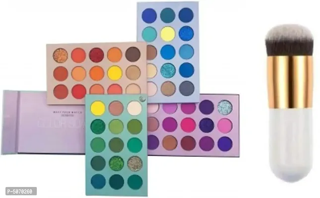Colour Board Eye shadow Palette and Foundation Makeup Cosmetic Brush 150 G (Multicolour) (2 Items In The Set)