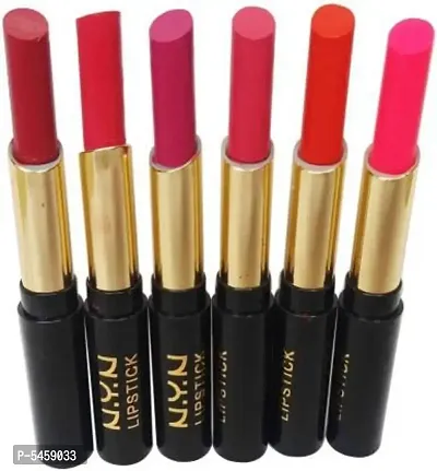 Nyn Moisturizing Matte  Shiny Rich Lipstick (Pack Of 6)