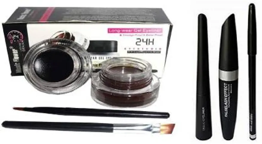 Professional Eyeliner With Makeup Essentials Combo