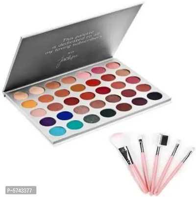 Morphe Jaclyn Hill Eyeshadow Palette with 5pc Makeup Brush set (PACK OF 2 ITEMS  )