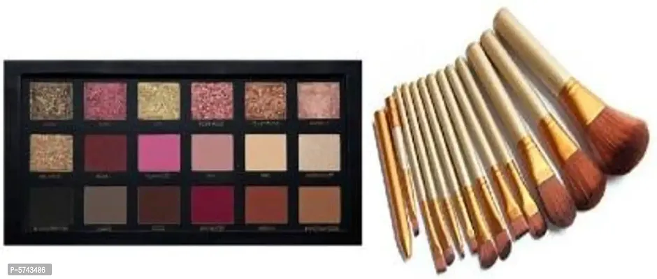 Rosegold eyeshadow with 12 pcs NAKED brushes set (2 Items in the set)