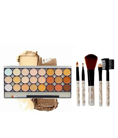 Mavles Beauty Combo Of Contour Highlight Cream 24 In 1 Palette Concealer Matte