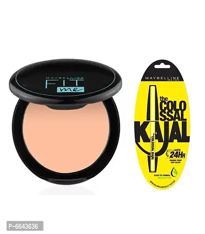 Fit Me Compact Powder&nbsp;With  1 Pc. Colossoal Black Kajal