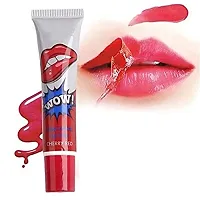 Peel Off Long Lasting Magic Color Lip Tint and Lip Gloss Shade Lipstick Cherry Red Pack of 1-thumb1