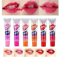 Peel Off Long Lasting Magic Color Lip Tint and Lip Gloss Shade Lipstick 6 Color Combination-thumb1