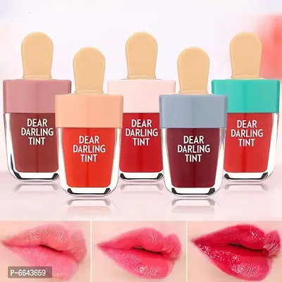 Professional Dear Darling Ice Cream Lipsticks For Women  5 Piece Gel Lipstick Matte Finish-thumb3