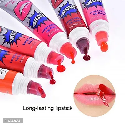 Peel Off Long Lasting Magic Color Lip Tint and Lip Gloss Shade Lipstick (Lovely Peach)-thumb2