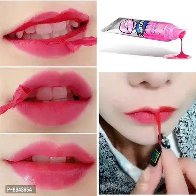 Peel Off Long Lasting Magic Color Lip Tint and Lip Gloss Shade Lipstick (Lovely Peach)-thumb4