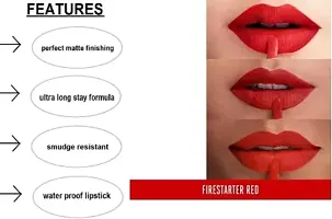 Sensational Liquid Matte Finish Beauty Lipstick Combo Set Ice Cream Shape Matte Lipstick Set For Women  Girls 4 Pieces-thumb2