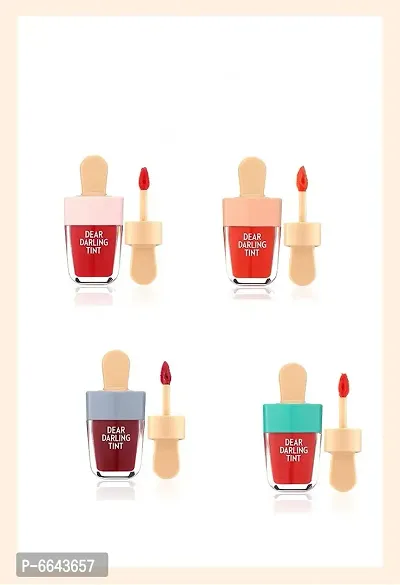 Ice Cream Shape Matte Lipstick Set For Women  Girls 4 Pieces
