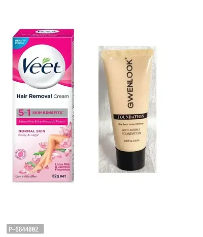 Mavles Beauty Veet Silk and Fresh Dry Hair Removal Cream 50g&nbsp; With Gwenlook Foundation-thumb0